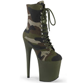 8" Heel FLAMINGO-1020CAMO Green Camo Fabric